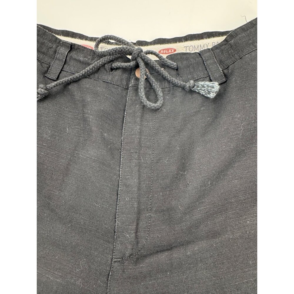 Tommy Bahama Black Drawstring Hemp  Silk Blend Shorts Size 10 - Picture 3 of 11